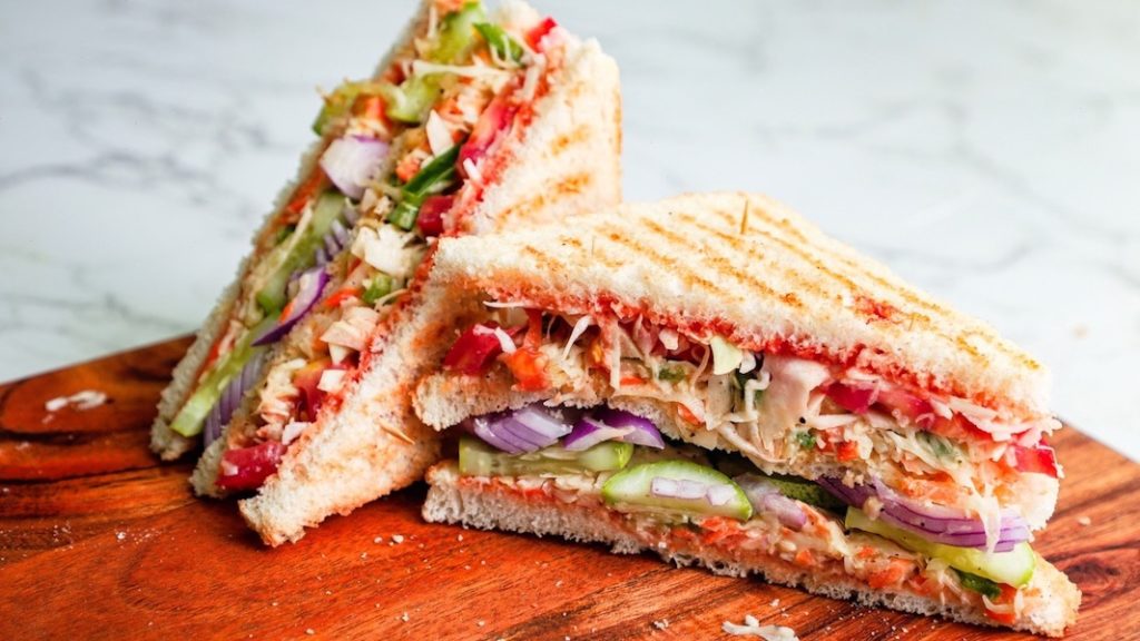 Veg club sandwich recipe – How to make club sandwich – Yum Curry